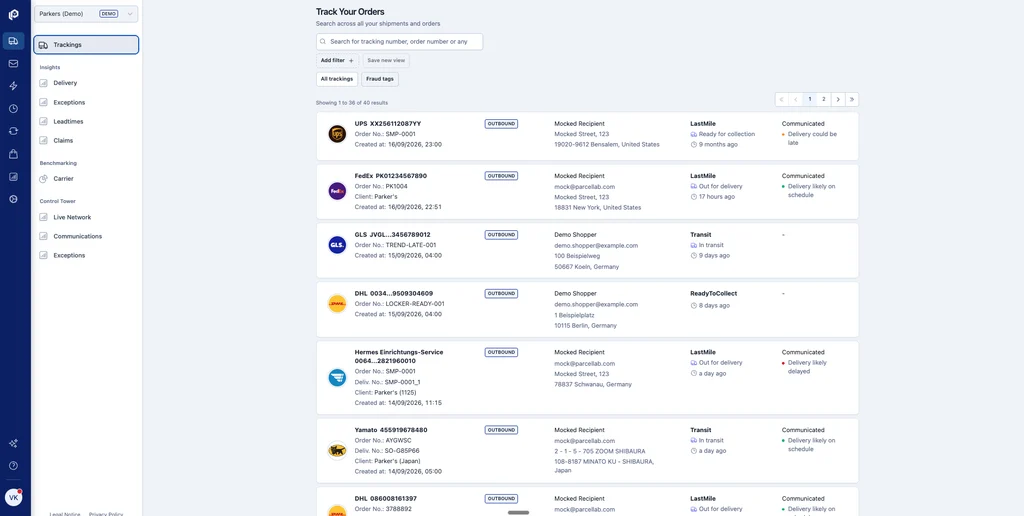 parcelLab helps manage peak season demand with streamlined operations of order and returns tracking