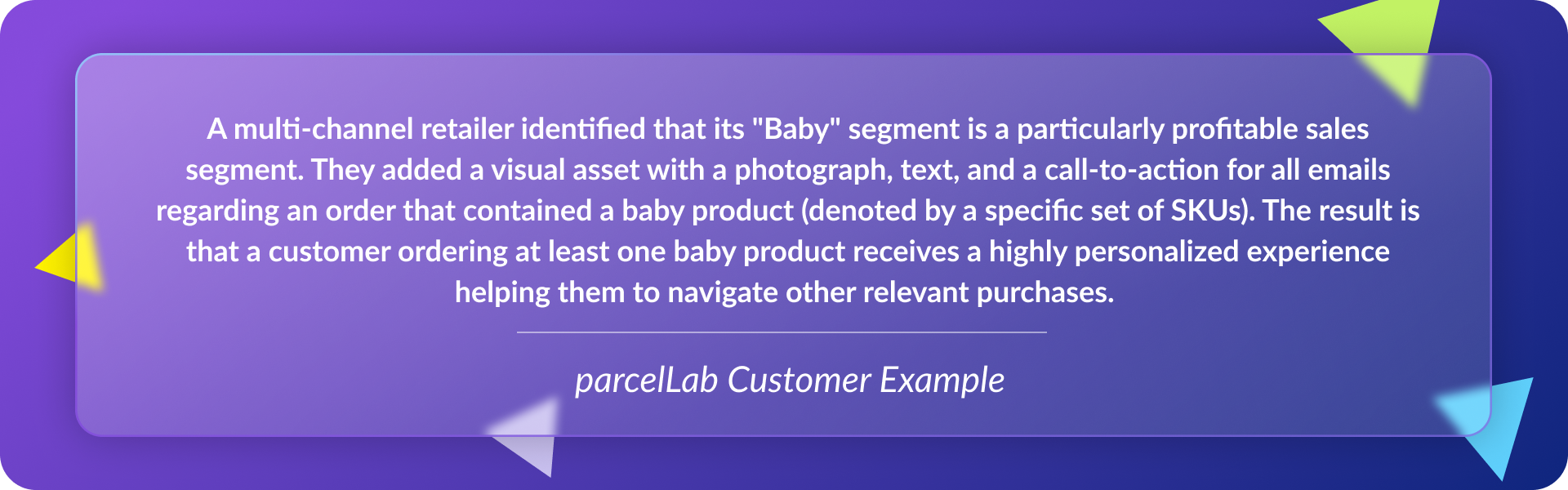 parcelLab Customer Example - Personalization