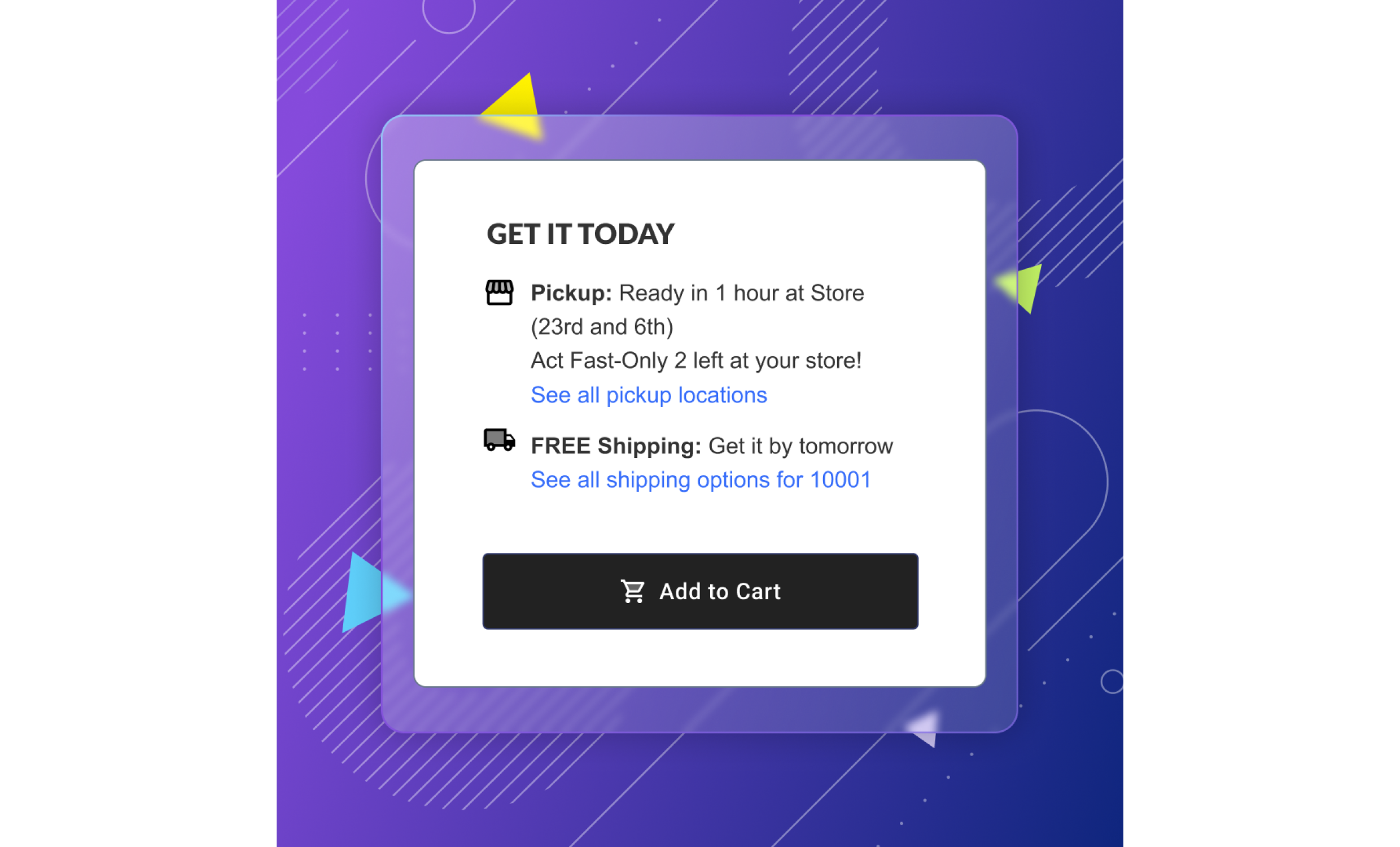 Provide customers with different delivery options