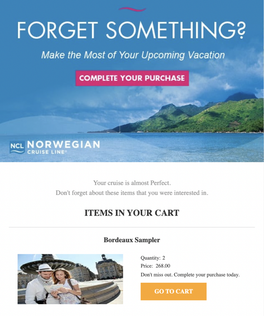 abandoned cart reminder for ecommerce