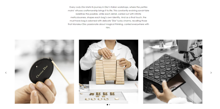 high quality product journey in luxury fashion
