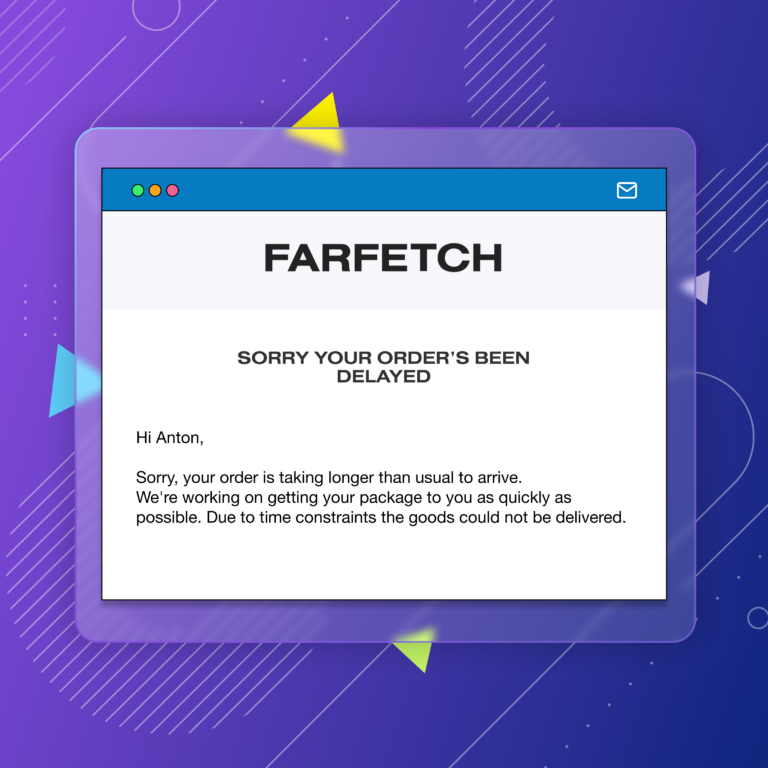 purchase workflow for delay notifications