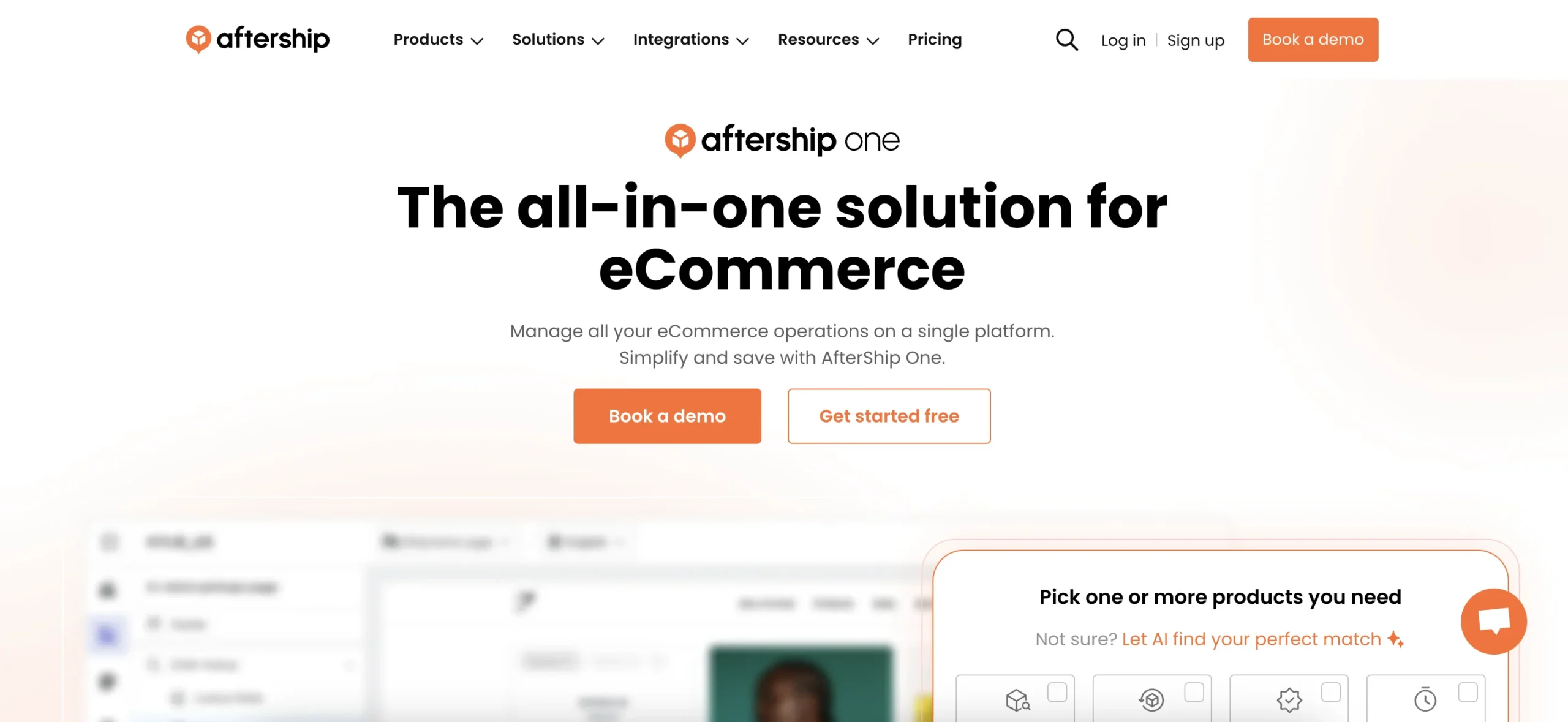 aftership homepage
