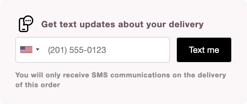SMS opt-in on the Order Status page and campaigns for the Returns Portal cover