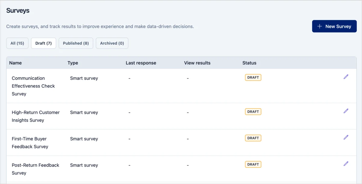 Surveys improvements and more App updates cover