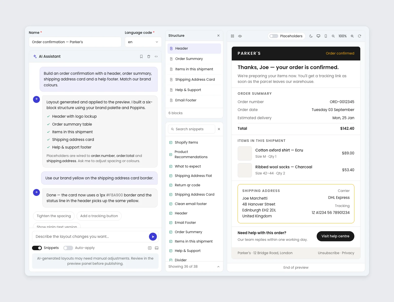 Build email templates with AI cover