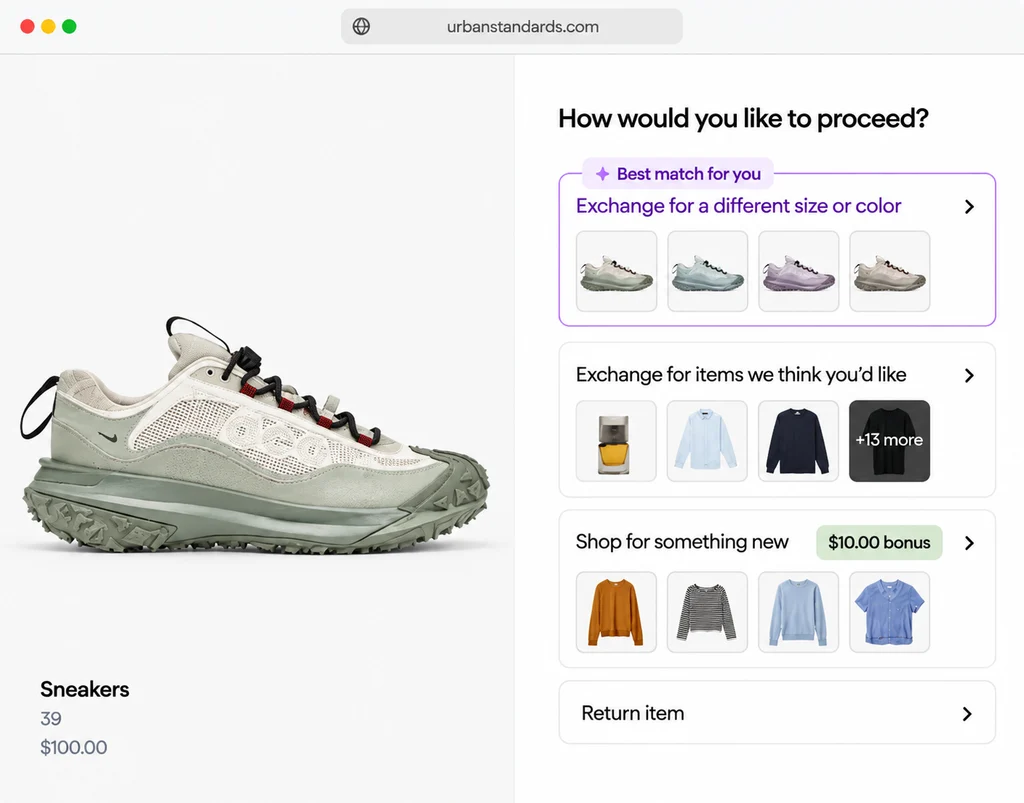 Loop has features for supporting on-store spending by offering replacements instead of returns