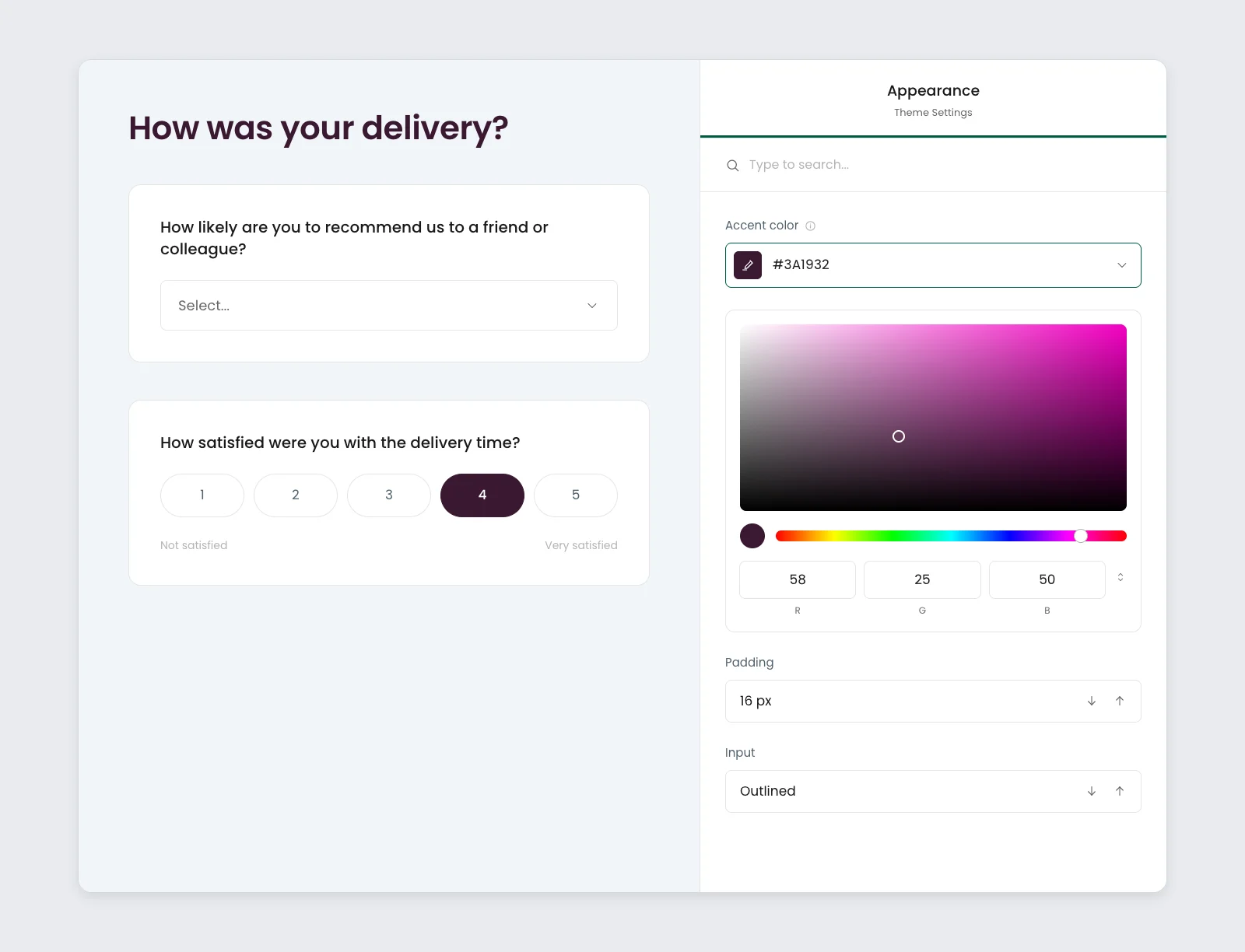 New survey theme editor cover
